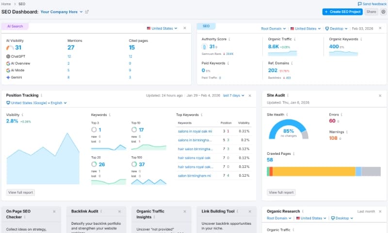 SEO Dashboard